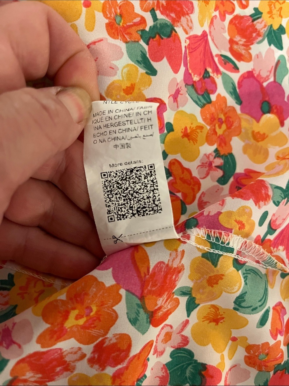 😍SHOW SPECIAL SHEIN PLUS Floral Short Sleeve Top Pink Orange Yellow Size 2X - Picture 7 of 8